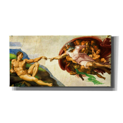 Image of 'The Creation of Adam' by Michelangelo, Canvas Wall Art