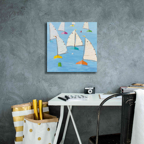 Image of 'Regatta V' by Phyllis Adams, Canvas Wall Art,18 x 18