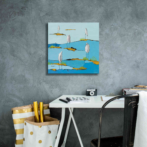 Image of 'Beach Bums' by Phyllis Adams, Canvas Wall Art,18 x 18