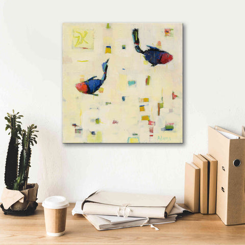 Image of 'One Fish Two Fish' by Phyllis Adams, Canvas Wall Art,18 x 18