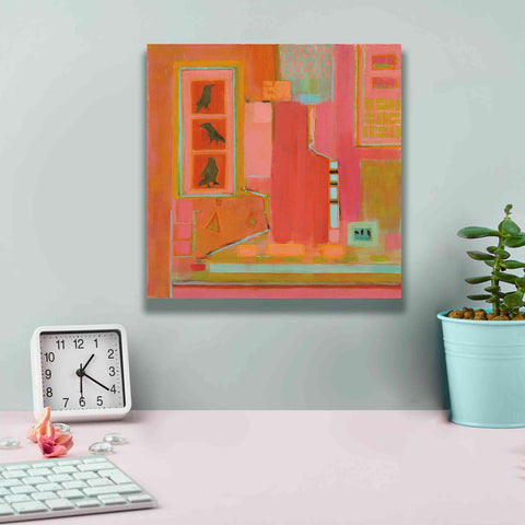 Image of 'Three Crows' by Phyllis Adams, Canvas Wall Art,12 x 12