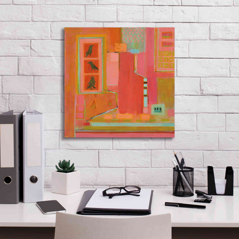 Image of 'Three Crows' by Phyllis Adams, Canvas Wall Art,18 x 18