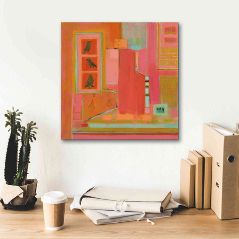 Image of 'Three Crows' by Phyllis Adams, Canvas Wall Art,18 x 18