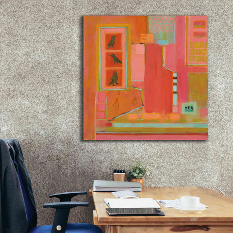 Image of 'Three Crows' by Phyllis Adams, Canvas Wall Art,37 x 37