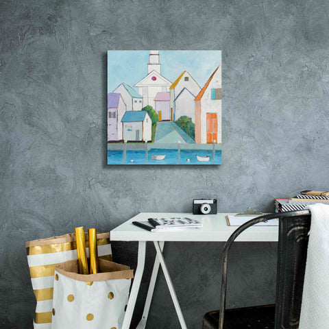 Image of 'Harbor Town III' by Phyllis Adams, Canvas Wall Art,18 x 18