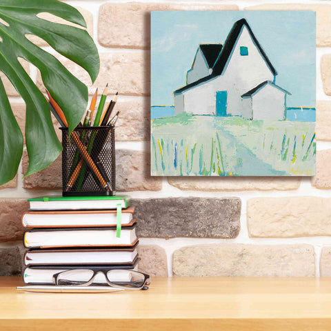 Image of 'Cottage by the Sea' by Phyllis Adams, Canvas Wall Art,12 x 12