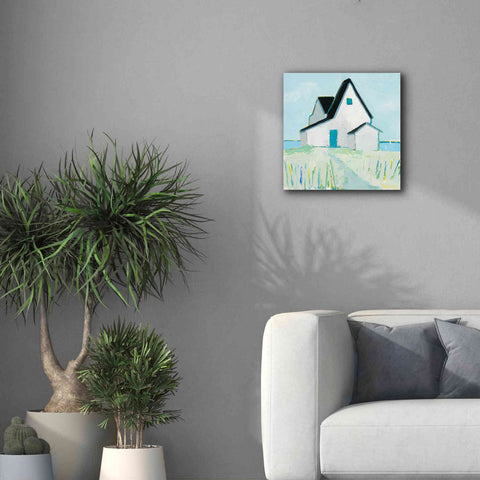 Image of 'Cottage by the Sea' by Phyllis Adams, Canvas Wall Art,18 x 18