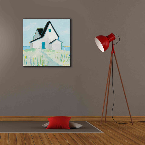 Image of 'Cottage by the Sea' by Phyllis Adams, Canvas Wall Art,26 x 26