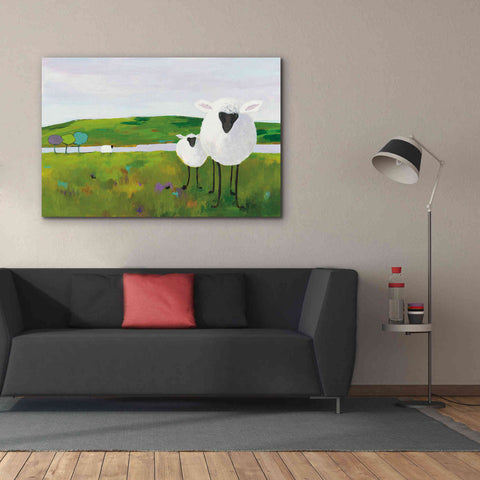 Image of 'Sheep in the Meadow' by Phyllis Adams, Canvas Wall Art,60 x 40