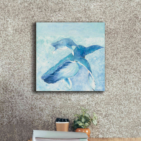 Image of 'Blue Mama' by Phyllis Adams, Canvas Wall Art,18 x 18