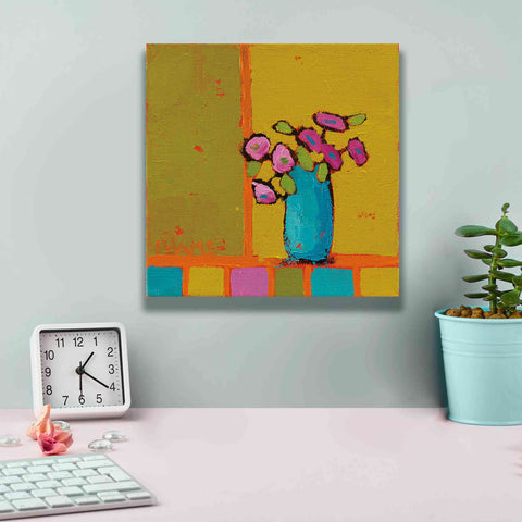 Image of 'Turquoise Vase' by Phyllis Adams, Canvas Wall Art,12 x 12