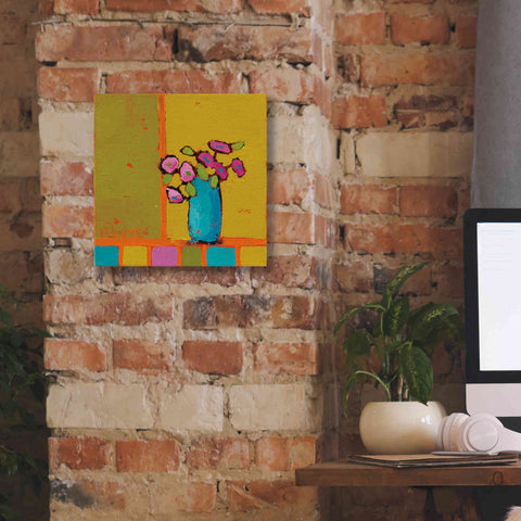 Image of 'Turquoise Vase' by Phyllis Adams, Canvas Wall Art,12 x 12