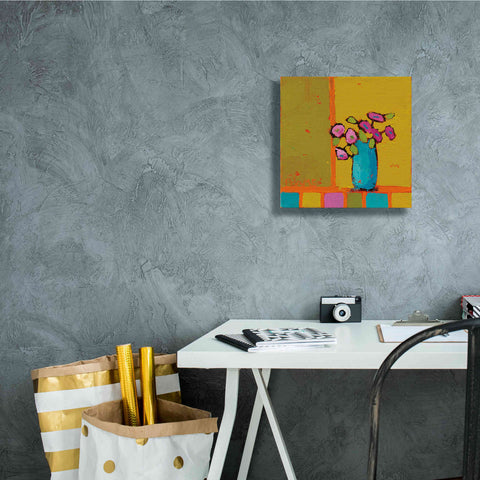Image of 'Turquoise Vase' by Phyllis Adams, Canvas Wall Art,12 x 12