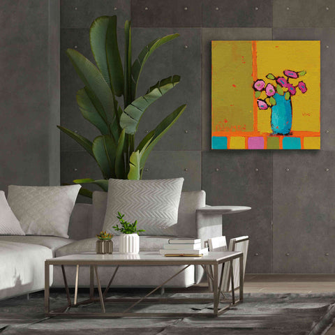 Image of 'Turquoise Vase' by Phyllis Adams, Canvas Wall Art,37 x 37
