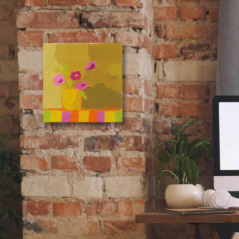 Image of 'Yellow Vase' by Phyllis Adams, Canvas Wall Art,12 x 12