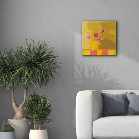 Image of 'Yellow Vase' by Phyllis Adams, Canvas Wall Art,18 x 18
