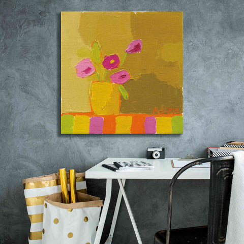 Image of 'Yellow Vase' by Phyllis Adams, Canvas Wall Art,26 x 26
