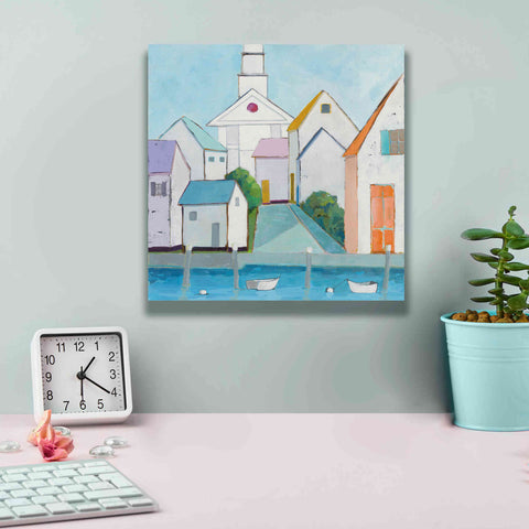 Image of 'Harbor Town III no Sign' by Phyllis Adams, Canvas Wall Art,12 x 12