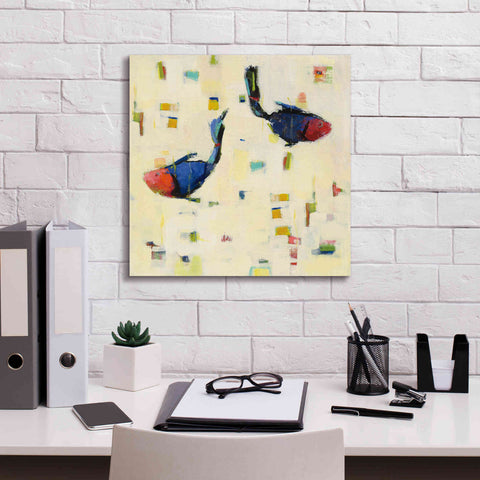 Image of 'One Fish Two Fish Big' by Phyllis Adams, Canvas Wall Art,18 x 18