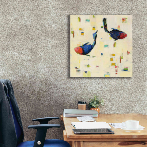 Image of 'One Fish Two Fish Big' by Phyllis Adams, Canvas Wall Art,26 x 26