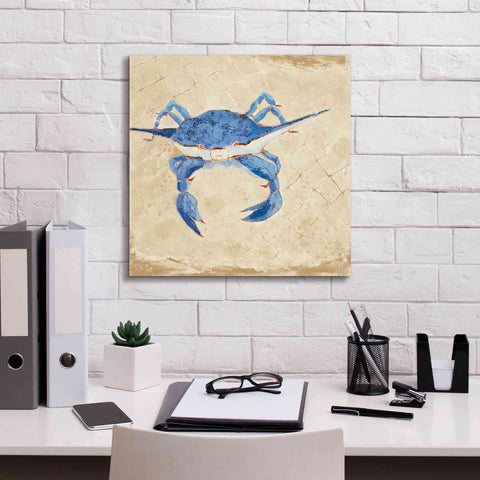 Image of 'Blue Crab VI Neutral' by Phyllis Adams, Canvas Wall Art,18 x 18