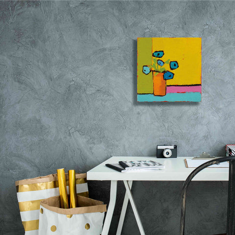 Image of 'Orange Vase Bright' by Phyllis Adams, Canvas Wall Art,12 x 12