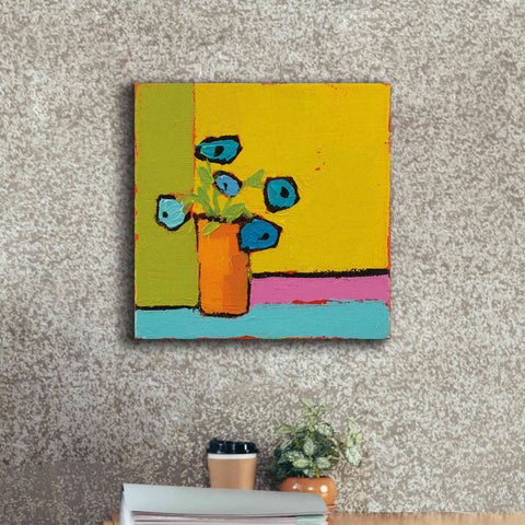 Image of 'Orange Vase Bright' by Phyllis Adams, Canvas Wall Art,18 x 18
