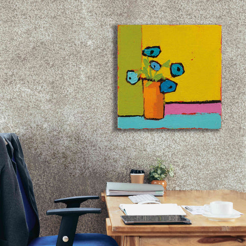 Image of 'Orange Vase Bright' by Phyllis Adams, Canvas Wall Art,26 x 26