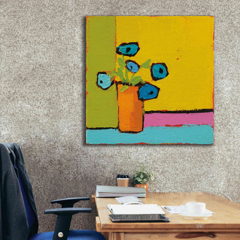 Image of 'Orange Vase Bright' by Phyllis Adams, Canvas Wall Art,37 x 37