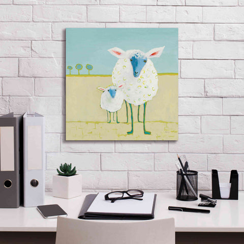 Image of 'Colorful Sheep' by Phyllis Adams, Canvas Wall Art,18 x 18