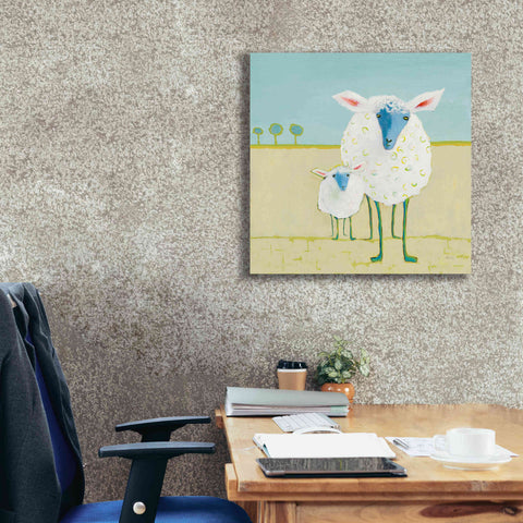 Image of 'Colorful Sheep' by Phyllis Adams, Canvas Wall Art,26 x 26