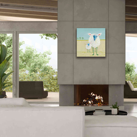 Image of 'Colorful Sheep' by Phyllis Adams, Canvas Wall Art,26 x 26