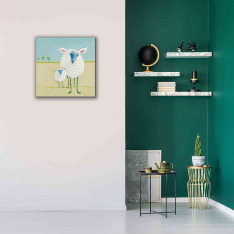 Image of 'Colorful Sheep' by Phyllis Adams, Canvas Wall Art,26 x 26