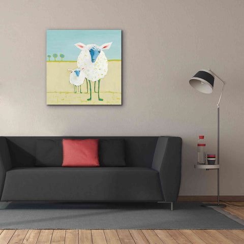 Image of 'Colorful Sheep' by Phyllis Adams, Canvas Wall Art,37 x 37