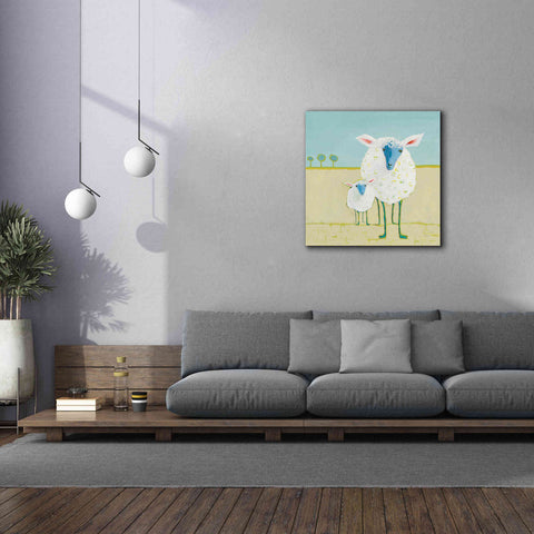 Image of 'Colorful Sheep' by Phyllis Adams, Canvas Wall Art,37 x 37