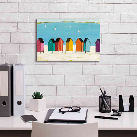 Image of 'Cabanas I' by Phyllis Adams, Canvas Wall Art,18 x 12