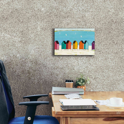 Image of 'Cabanas I' by Phyllis Adams, Canvas Wall Art,18 x 12