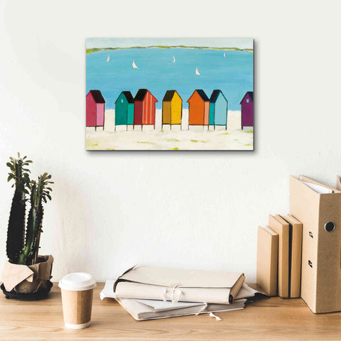 Image of 'Cabanas I' by Phyllis Adams, Canvas Wall Art,18 x 12