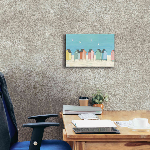 Image of 'Cabanas I Pastel' by Phyllis Adams, Canvas Wall Art,18 x 12