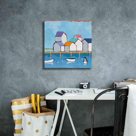 Image of 'The Wharf' by Phyllis Adams, Canvas Wall Art,18 x 18