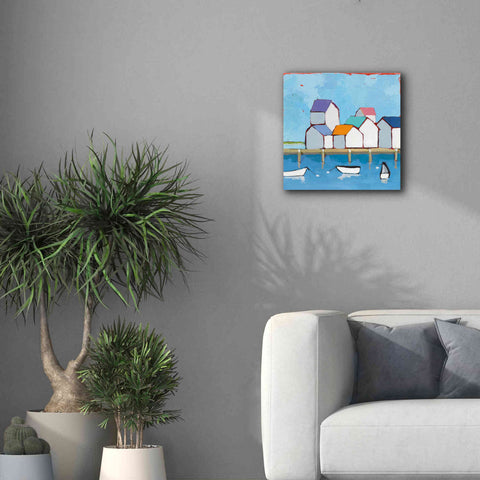 Image of 'The Wharf' by Phyllis Adams, Canvas Wall Art,18 x 18