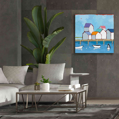Image of 'The Wharf' by Phyllis Adams, Canvas Wall Art,37 x 37