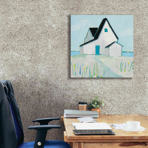 Image of 'Cottage by the Sea Neutral' by Phyllis Adams, Canvas Wall Art,26 x 26