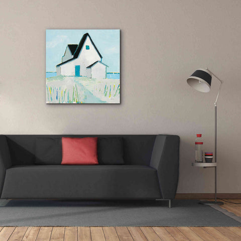 Image of 'Cottage by the Sea Neutral' by Phyllis Adams, Canvas Wall Art,37 x 37