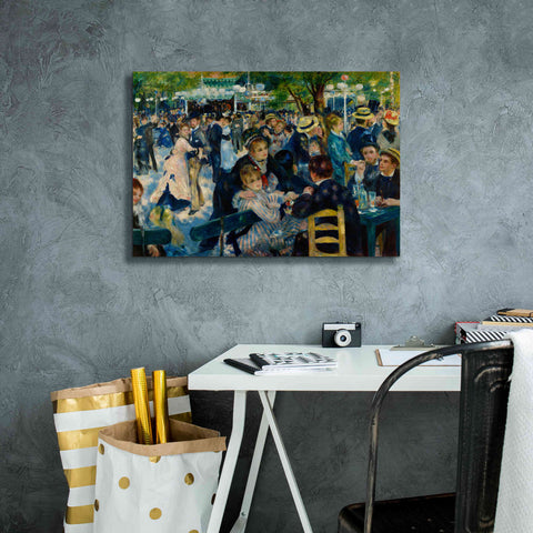 Image of 'Dance at Le moulin de la Galette' by Pierre-Auguste Renoir, Canvas Wall Art,26 x 18