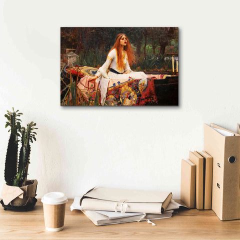 Image of 'The Lady of Shalott' by John William Waterhouse, Canvas Wall Art,18 x 12