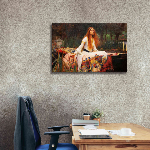 Image of 'The Lady of Shalott' by John William Waterhouse, Canvas Wall Art,40 x 26