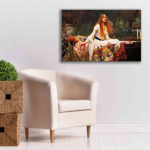 Image of 'The Lady of Shalott' by John William Waterhouse, Canvas Wall Art,40 x 26