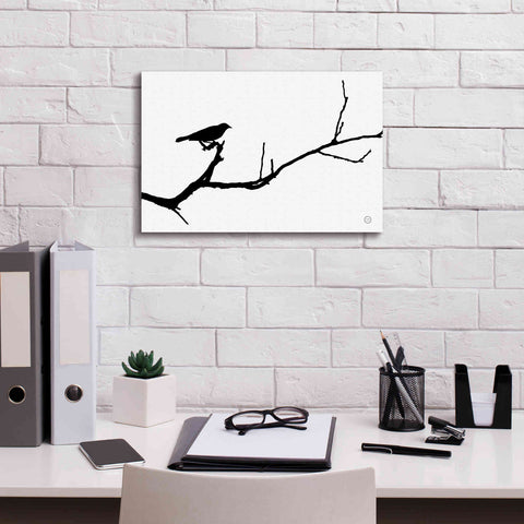 Image of 'Bird Silhouette' by Nathan Larson, Canvas Wall Art,18 x 12