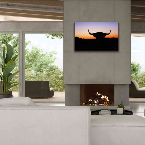 Image of 'Bull Set' by Nathan Larson, Canvas Wall Art,40 x 26